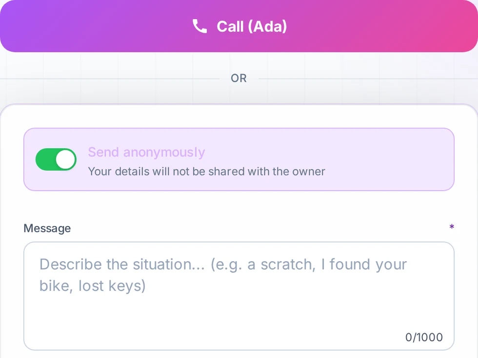 2. Open the contact page